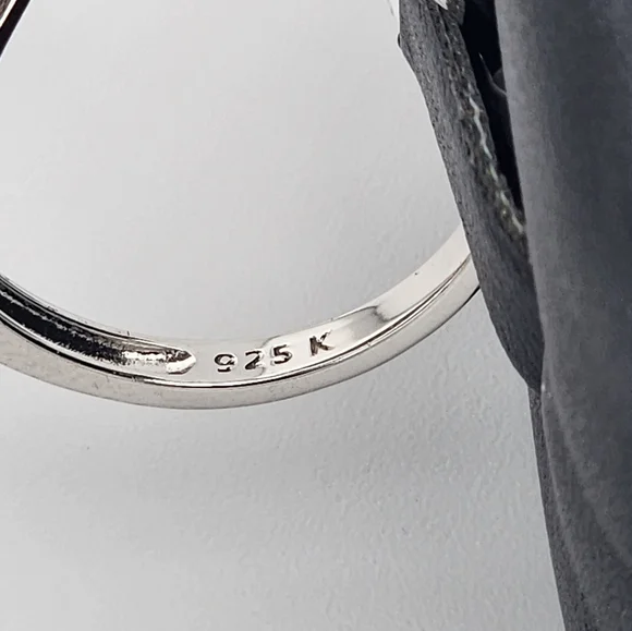 Heart Pave Ring Sterling Silver 925 - Picture 5 of 10